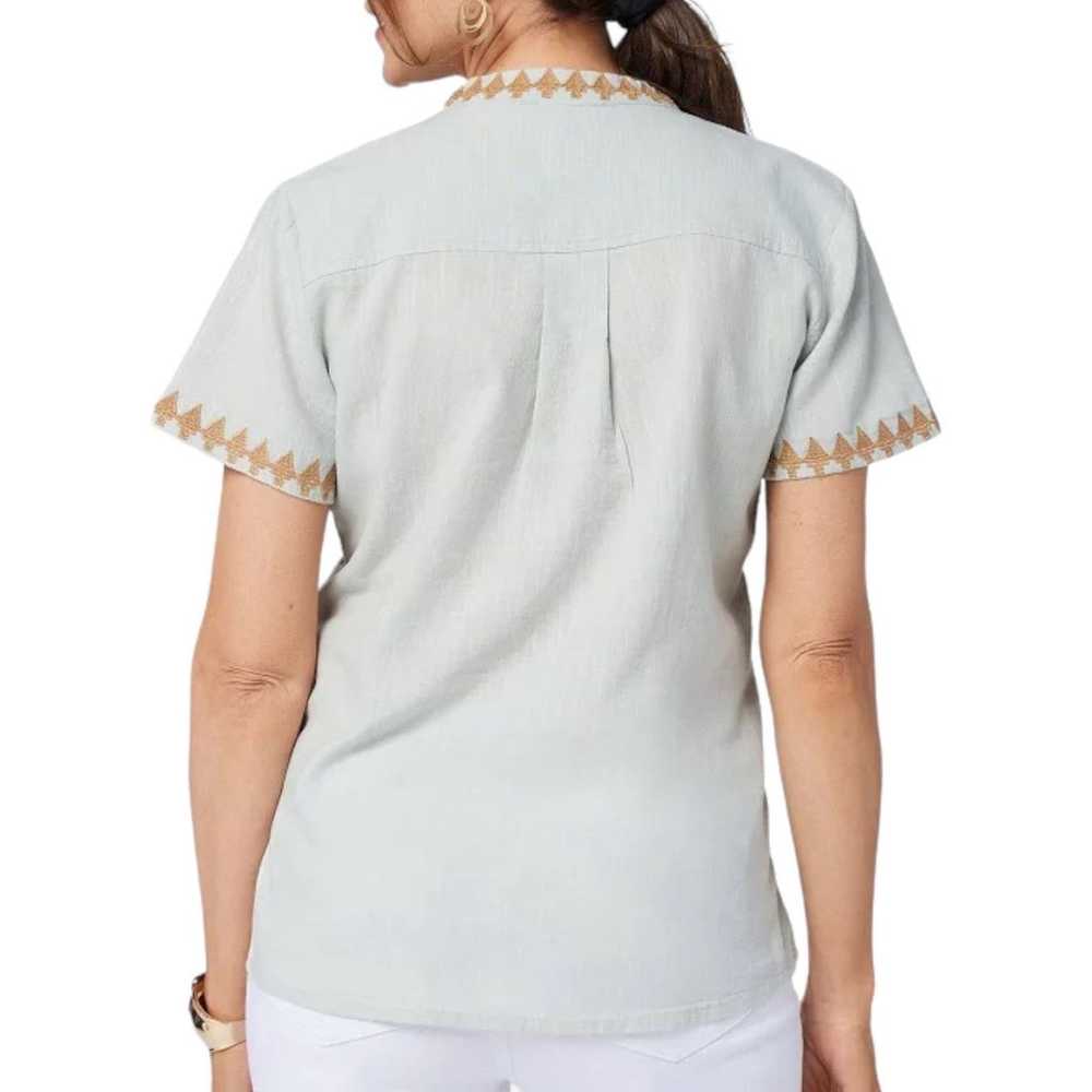 Tolani Collection Short Sleeve Embroidered Top 10… - image 2