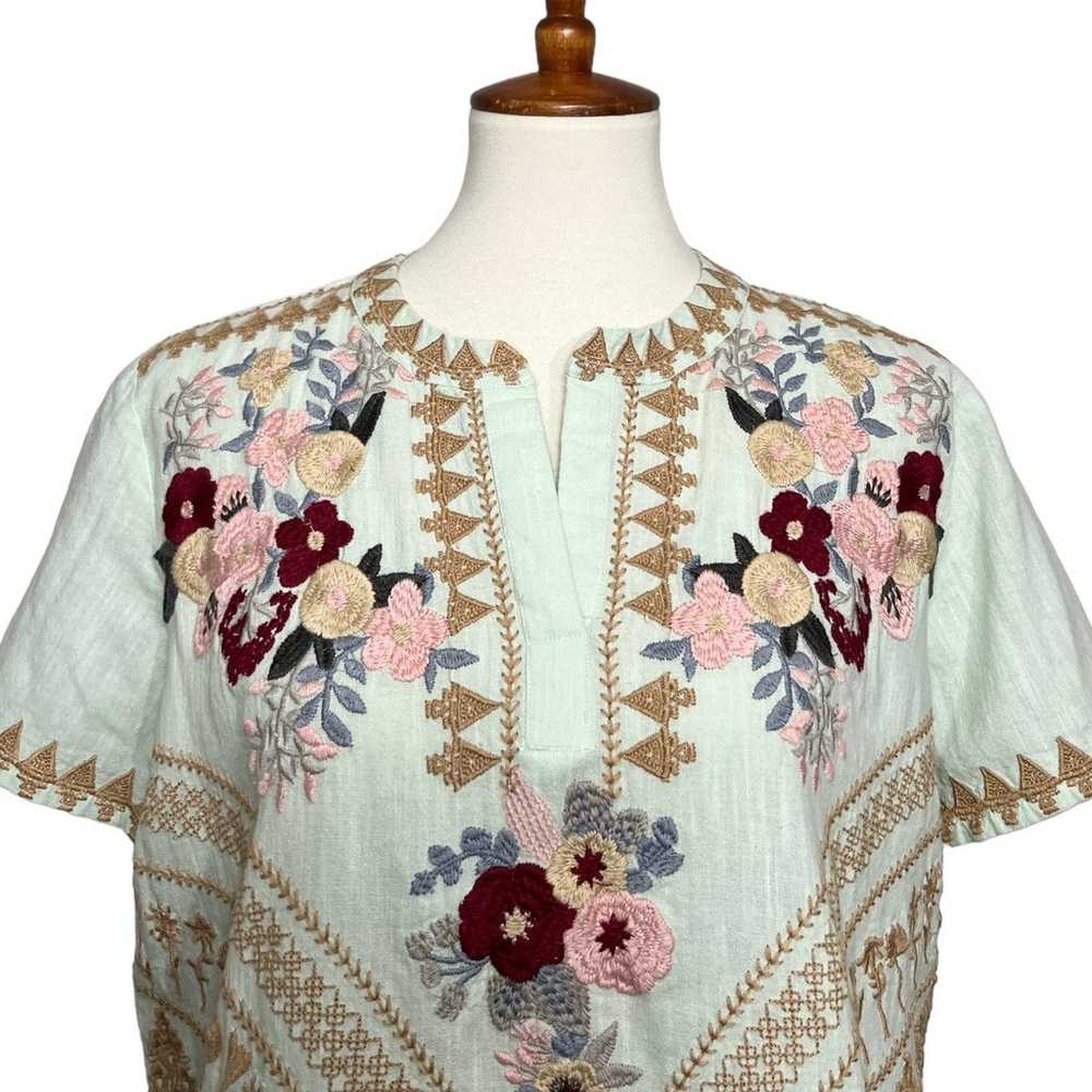 Tolani Collection Short Sleeve Embroidered Top 10… - image 4