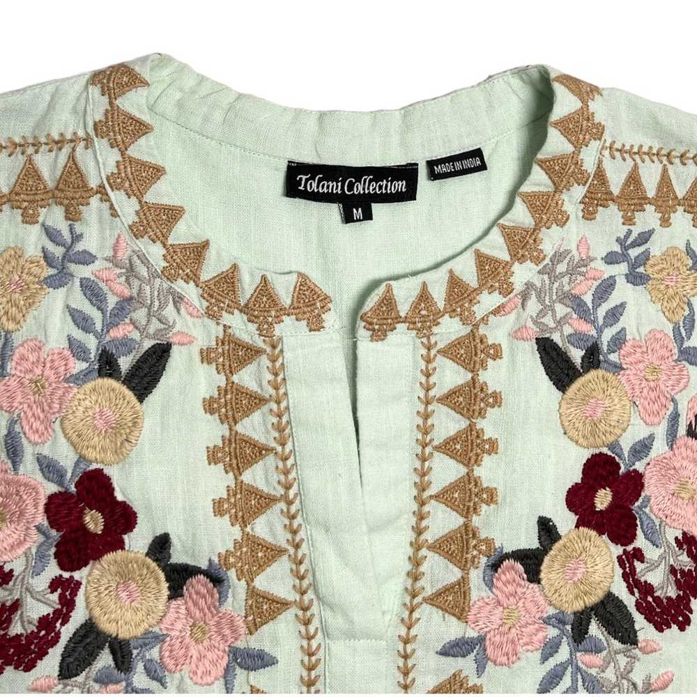 Tolani Collection Short Sleeve Embroidered Top 10… - image 8