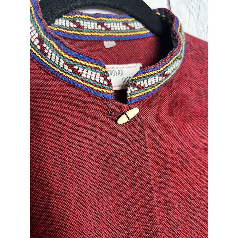 Mayan Modern Vintage Handwoven Embroidery Shirt F… - image 3