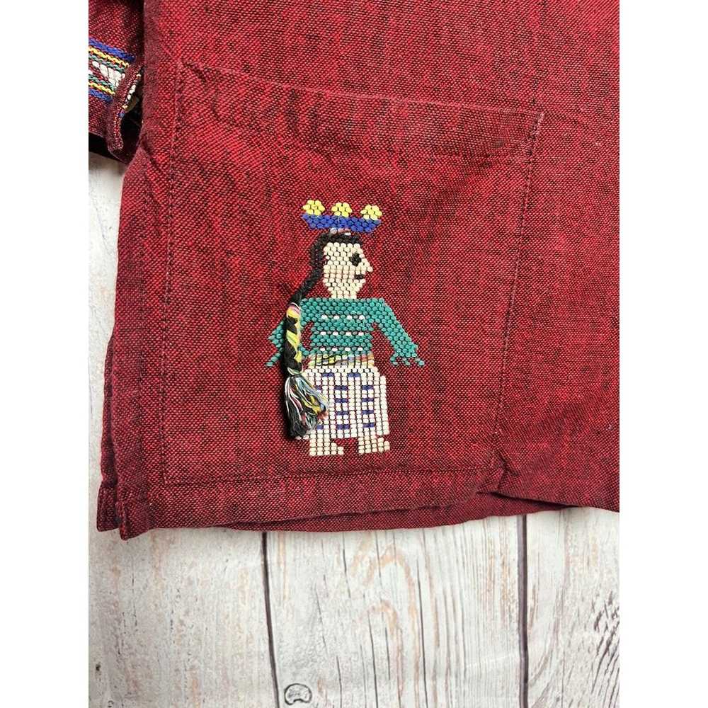 Mayan Modern Vintage Handwoven Embroidery Shirt F… - image 6