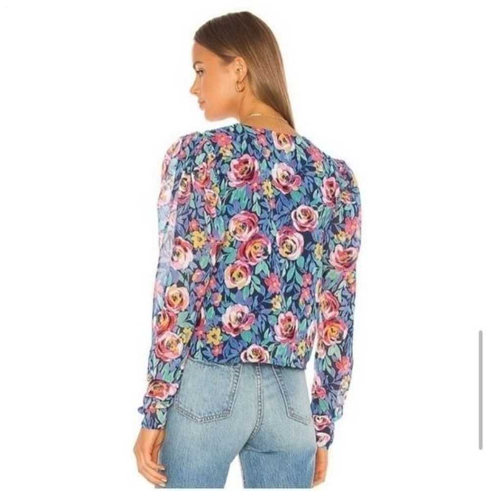 NEW Lovers + Friends Sabina Floral Wrap Blouse - image 2