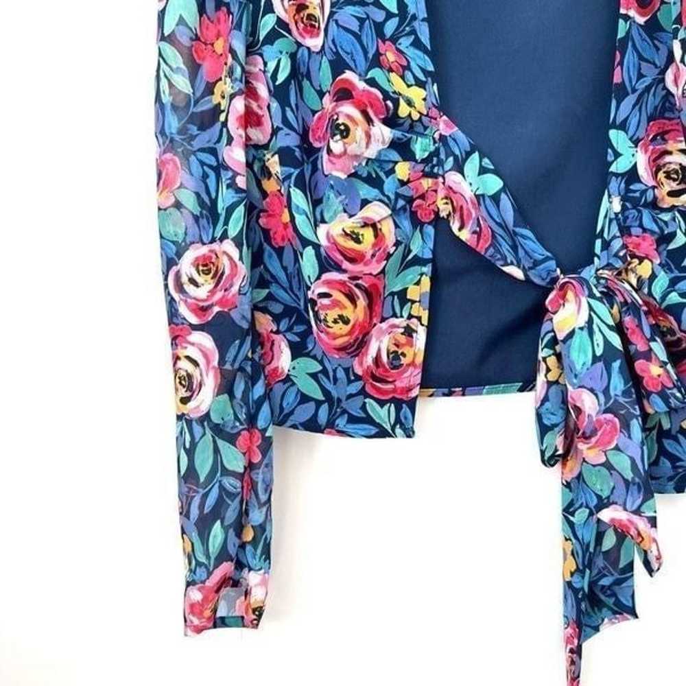 NEW Lovers + Friends Sabina Floral Wrap Blouse - image 5