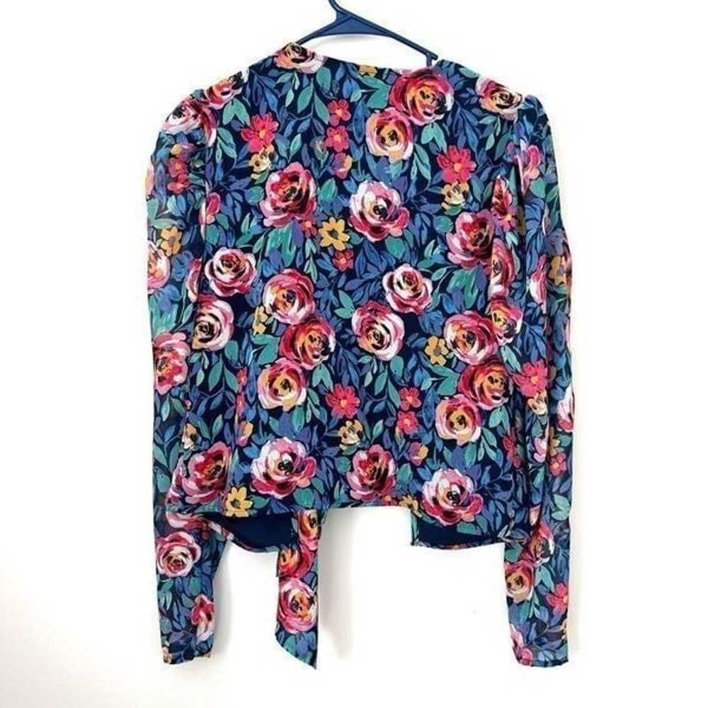 NEW Lovers + Friends Sabina Floral Wrap Blouse - image 8
