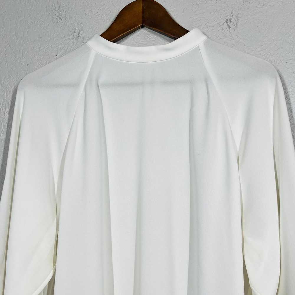 Tibi Draped Tunic Top Mock Neck Long Wing Sleeve … - image 3