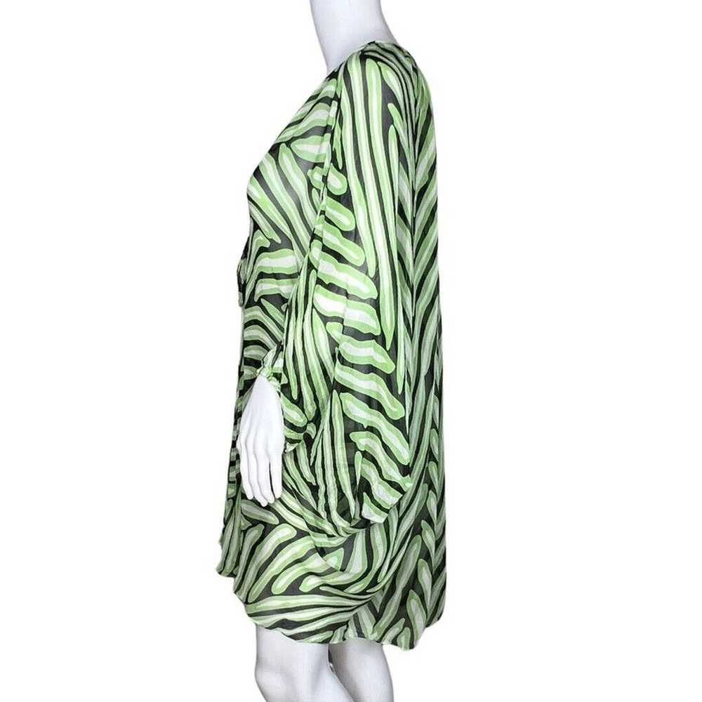 Diane Von Furstenberg Caftan Womens Small Green B… - image 3