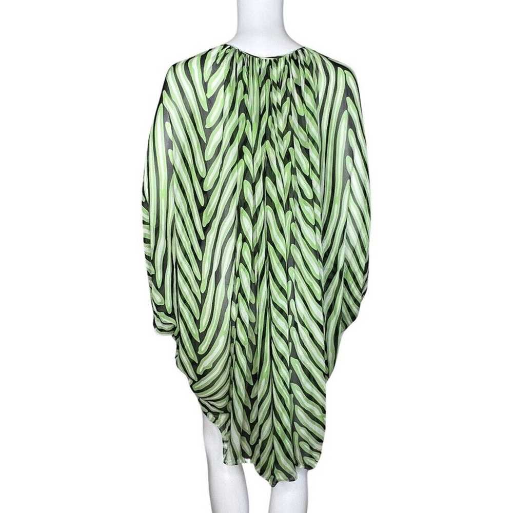 Diane Von Furstenberg Caftan Womens Small Green B… - image 4