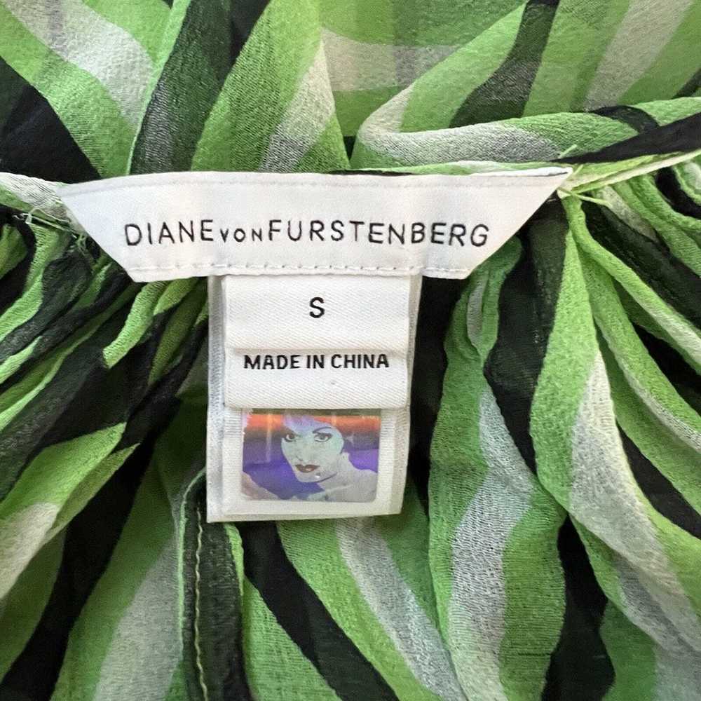 Diane Von Furstenberg Caftan Womens Small Green B… - image 7