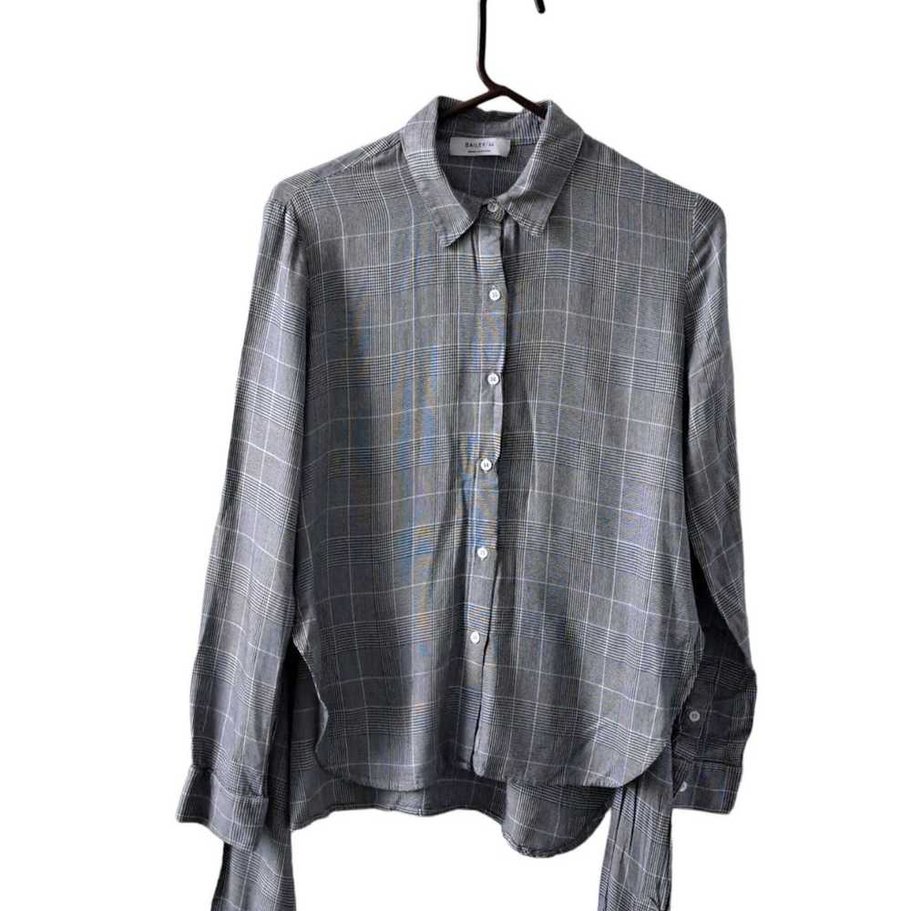 Bailey 44 Grey Plaid Hold Me Tight Tie Button-Dow… - image 3