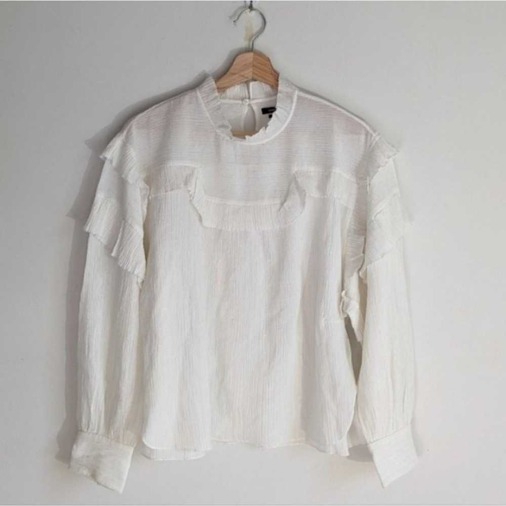 Isabel Marant Moyra Cotton Silk Blend Metallic Ru… - image 2