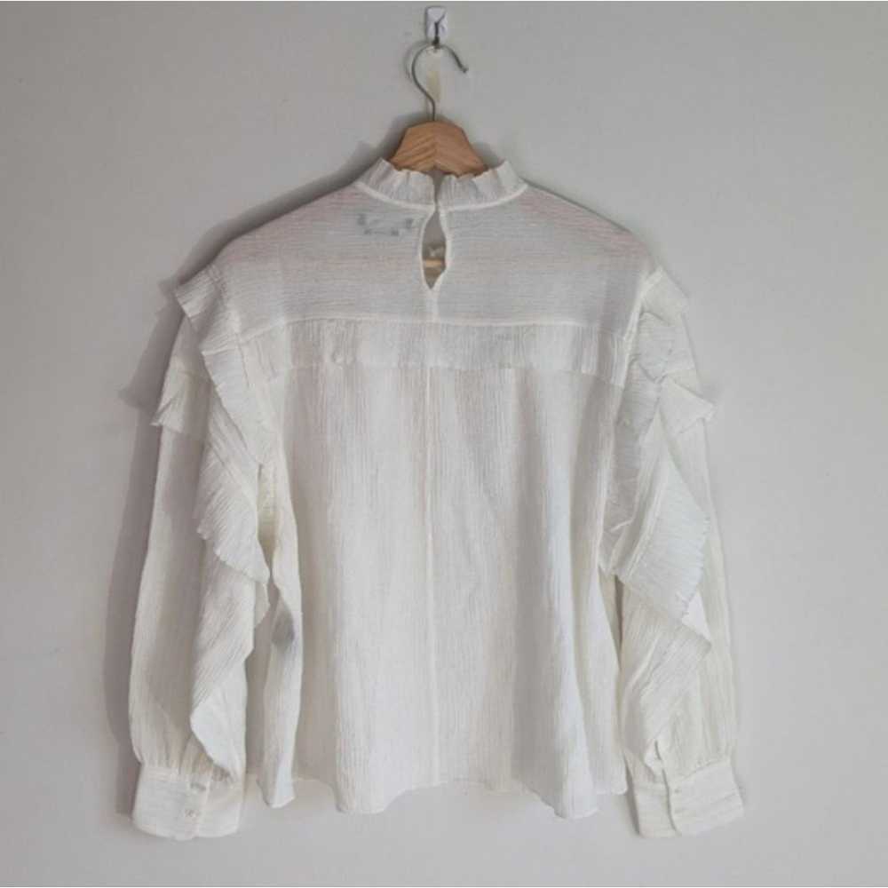 Isabel Marant Moyra Cotton Silk Blend Metallic Ru… - image 3