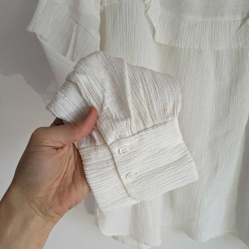 Isabel Marant Moyra Cotton Silk Blend Metallic Ru… - image 5
