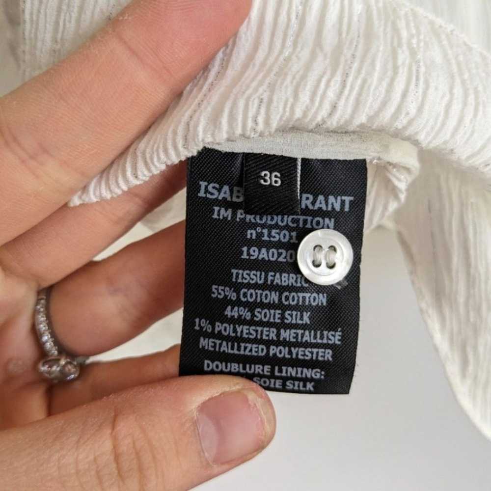 Isabel Marant Moyra Cotton Silk Blend Metallic Ru… - image 7