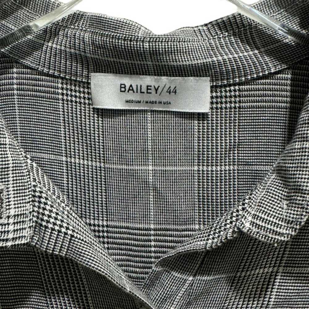 Bailey 44 Hold Me Tight Tie-Front Shirt Grey Plaid - image 3