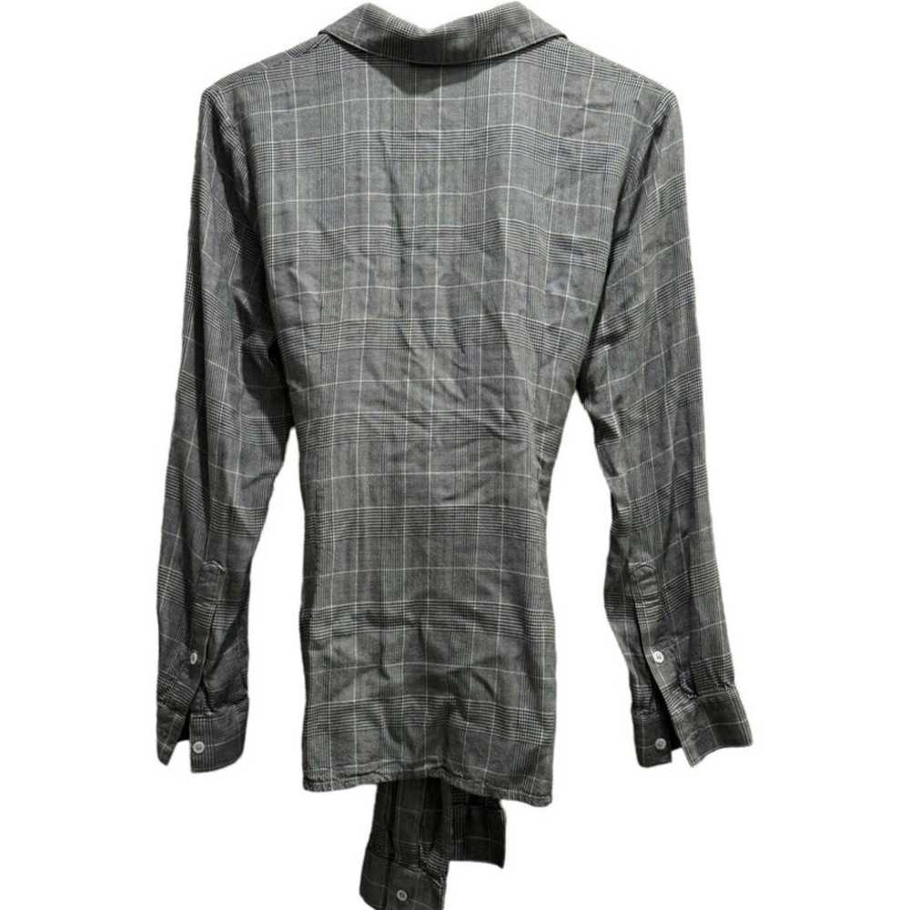Bailey 44 Hold Me Tight Tie-Front Shirt Grey Plaid - image 4