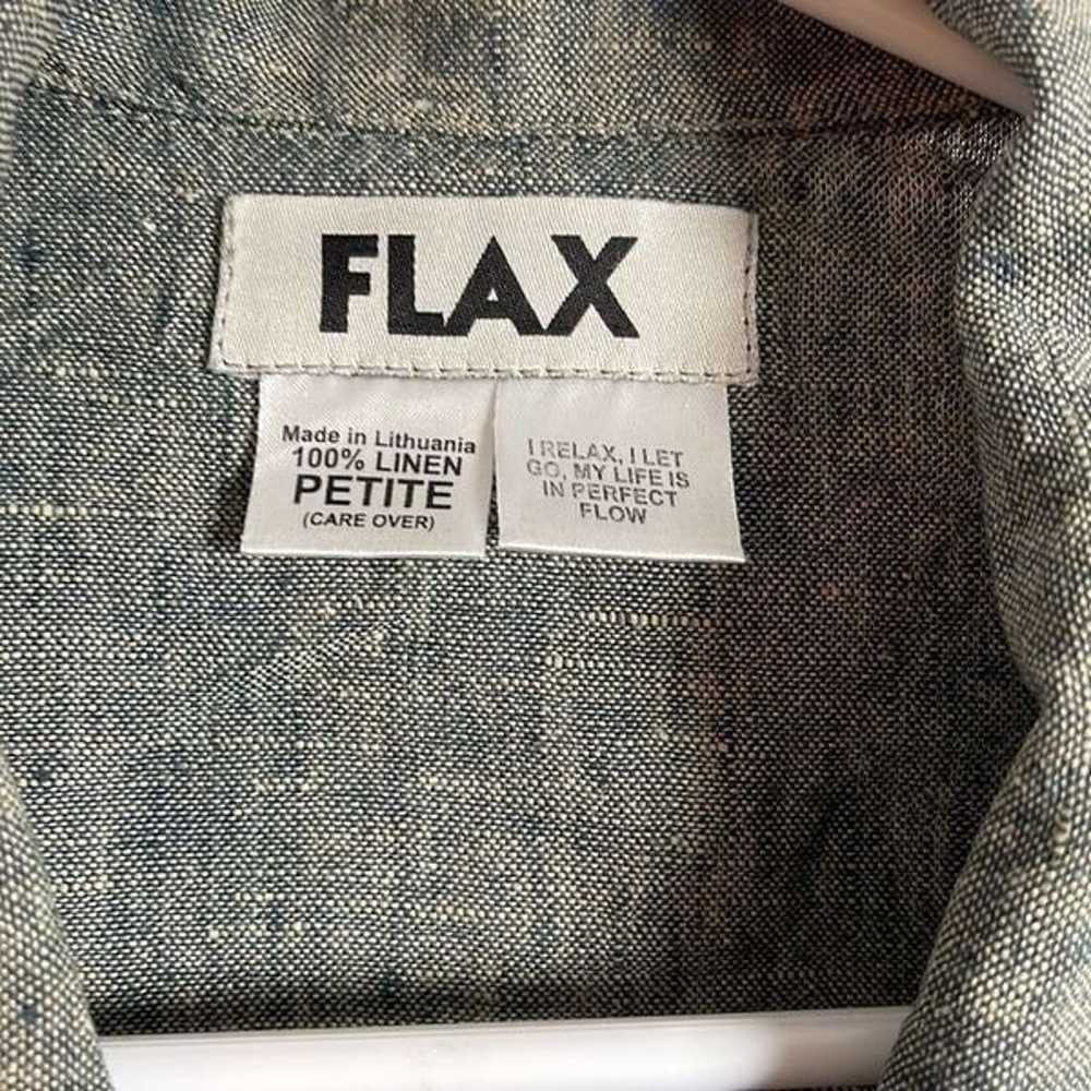 FLAX linen jacket shirt size Petite - image 2
