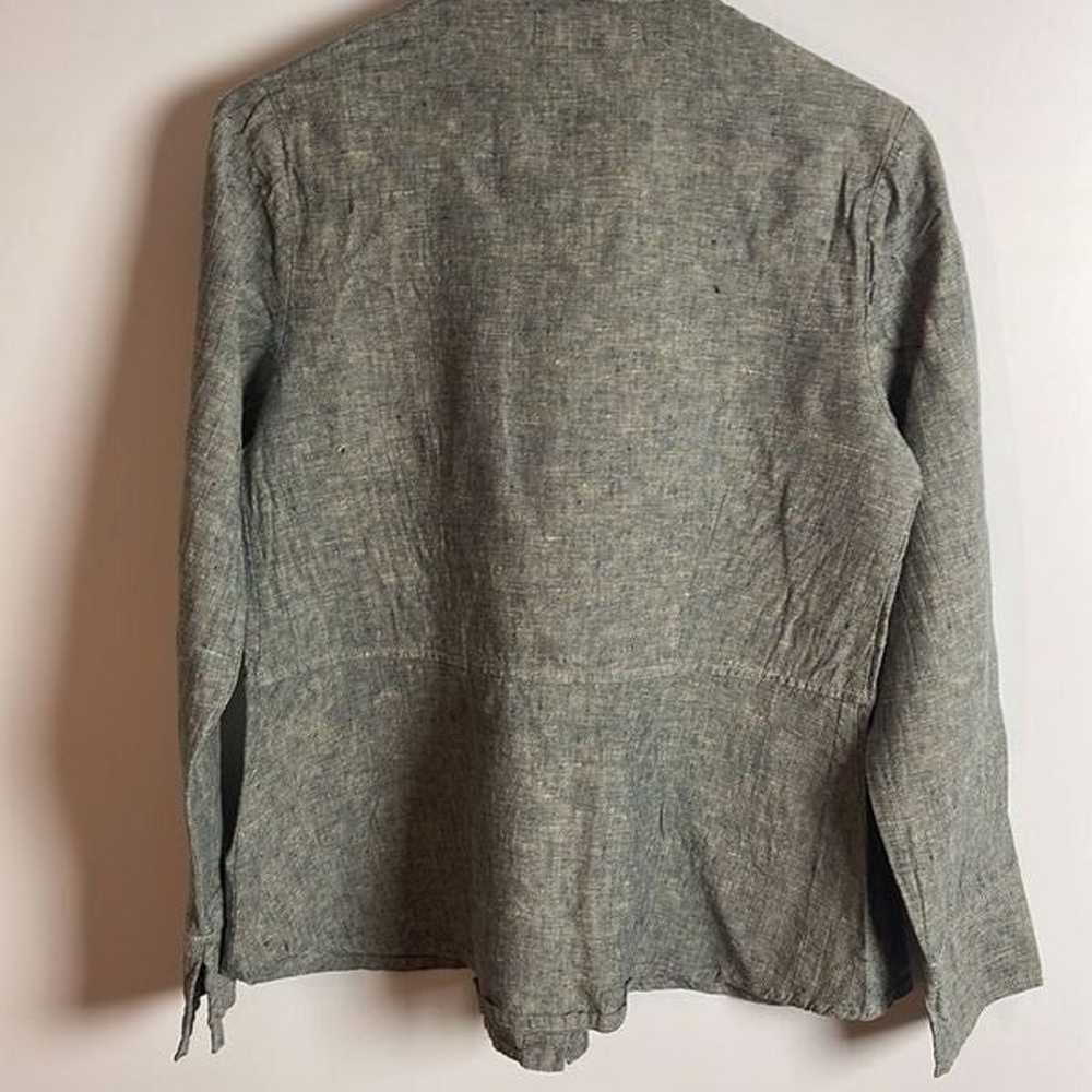 FLAX linen jacket shirt size Petite - image 6