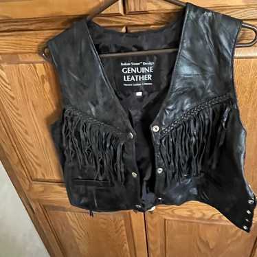 Vintage Navarre Leather Co biker vest