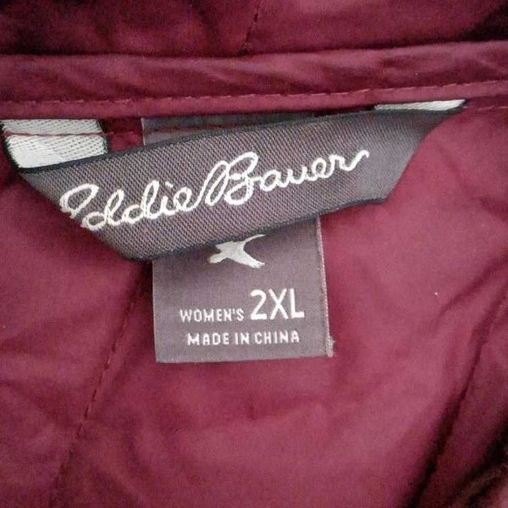 Eddie Bauer Womens Quilted Winter Jacket Maroon 2… - image 4