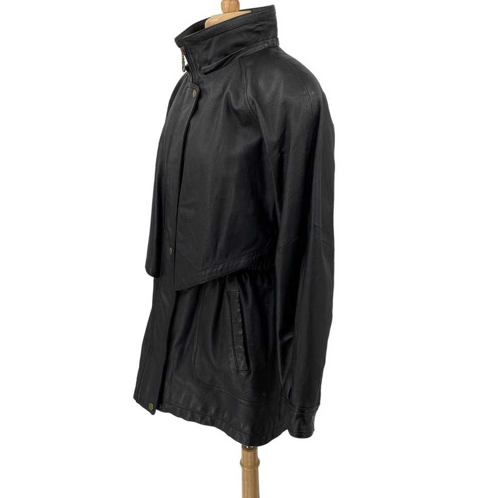 Vintage Genuine Leather Jacket Longline Layered F… - image 5