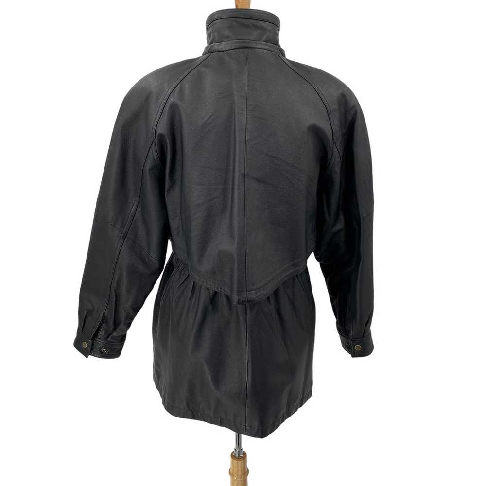 Vintage Genuine Leather Jacket Longline Layered F… - image 6