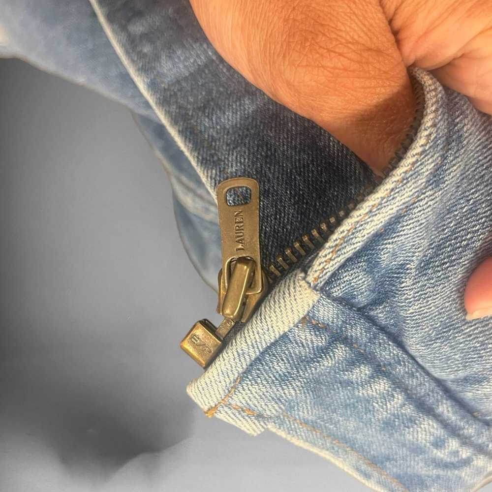 Lauren Jeans by Ralph Lauren Y2K Zip Up Denim Bla… - image 10