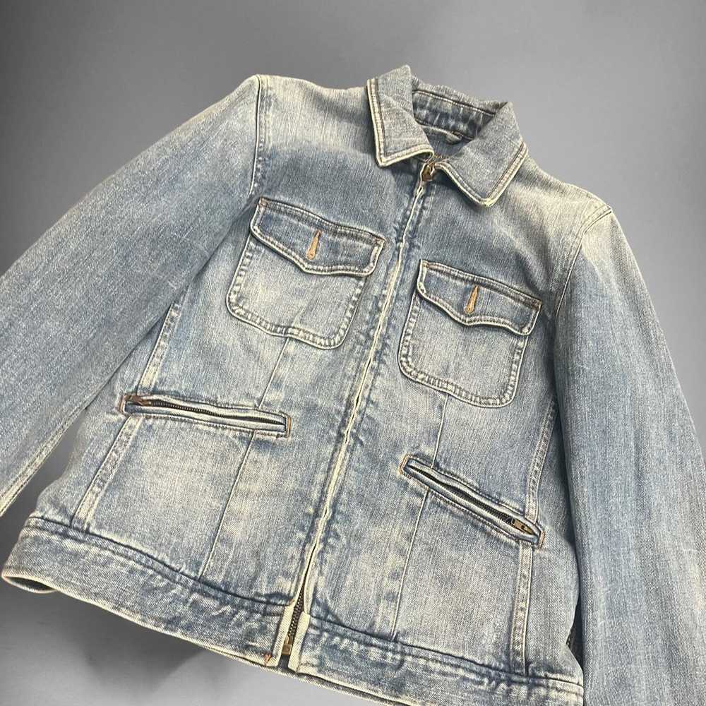 Lauren Jeans by Ralph Lauren Y2K Zip Up Denim Bla… - image 2