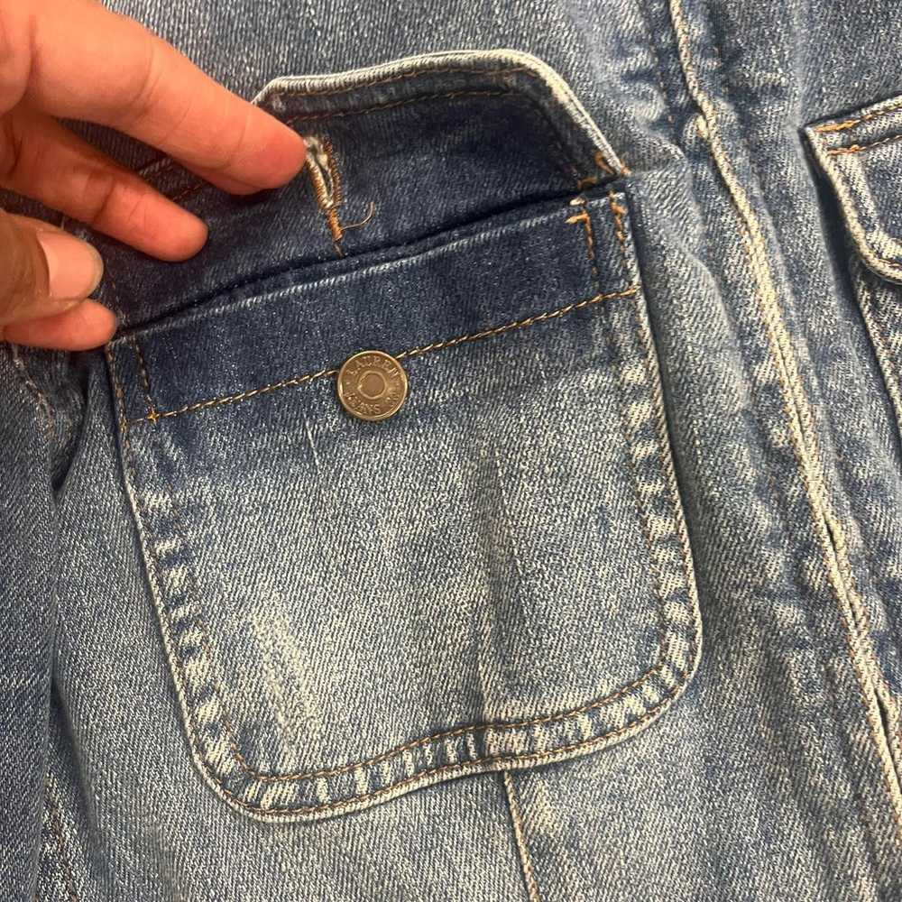 Lauren Jeans by Ralph Lauren Y2K Zip Up Denim Bla… - image 3
