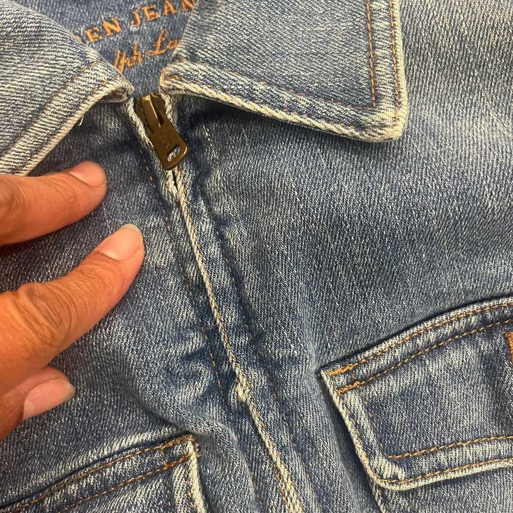 Lauren Jeans by Ralph Lauren Y2K Zip Up Denim Bla… - image 4