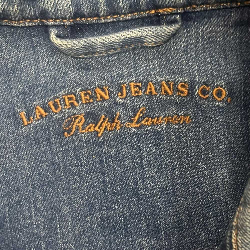 Lauren Jeans by Ralph Lauren Y2K Zip Up Denim Bla… - image 5