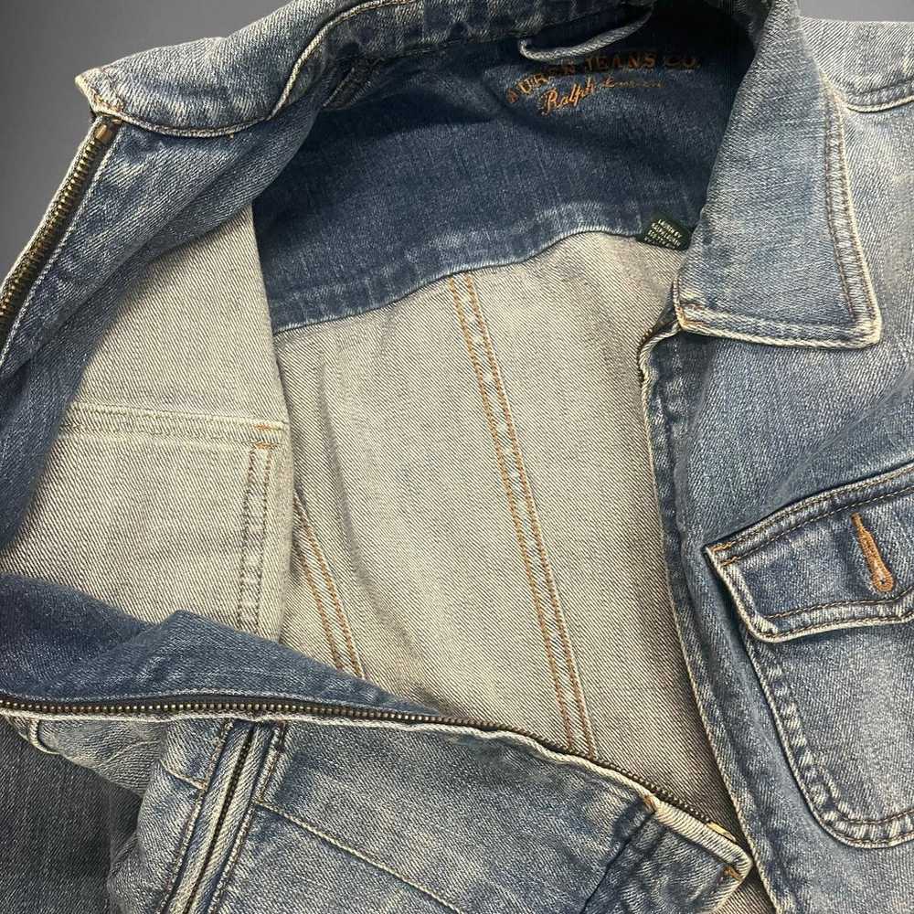 Lauren Jeans by Ralph Lauren Y2K Zip Up Denim Bla… - image 6