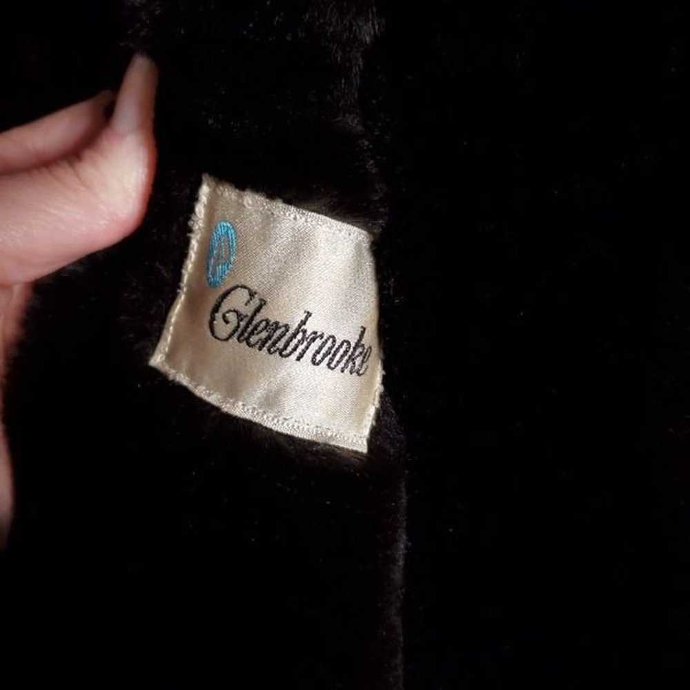 VINTAGE 60's Glenbrooke Brown Faux Fur Jacket 10 - image 6