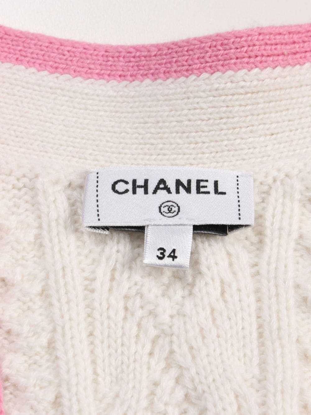 CHANEL Pre-Owned 1986-1988 CC-buttons cable-knit … - image 3