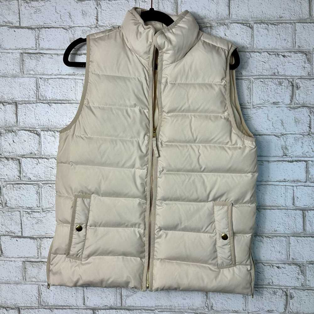 J.Crew Vest Mountain Puffer Down Feather Ivory Cr… - image 2