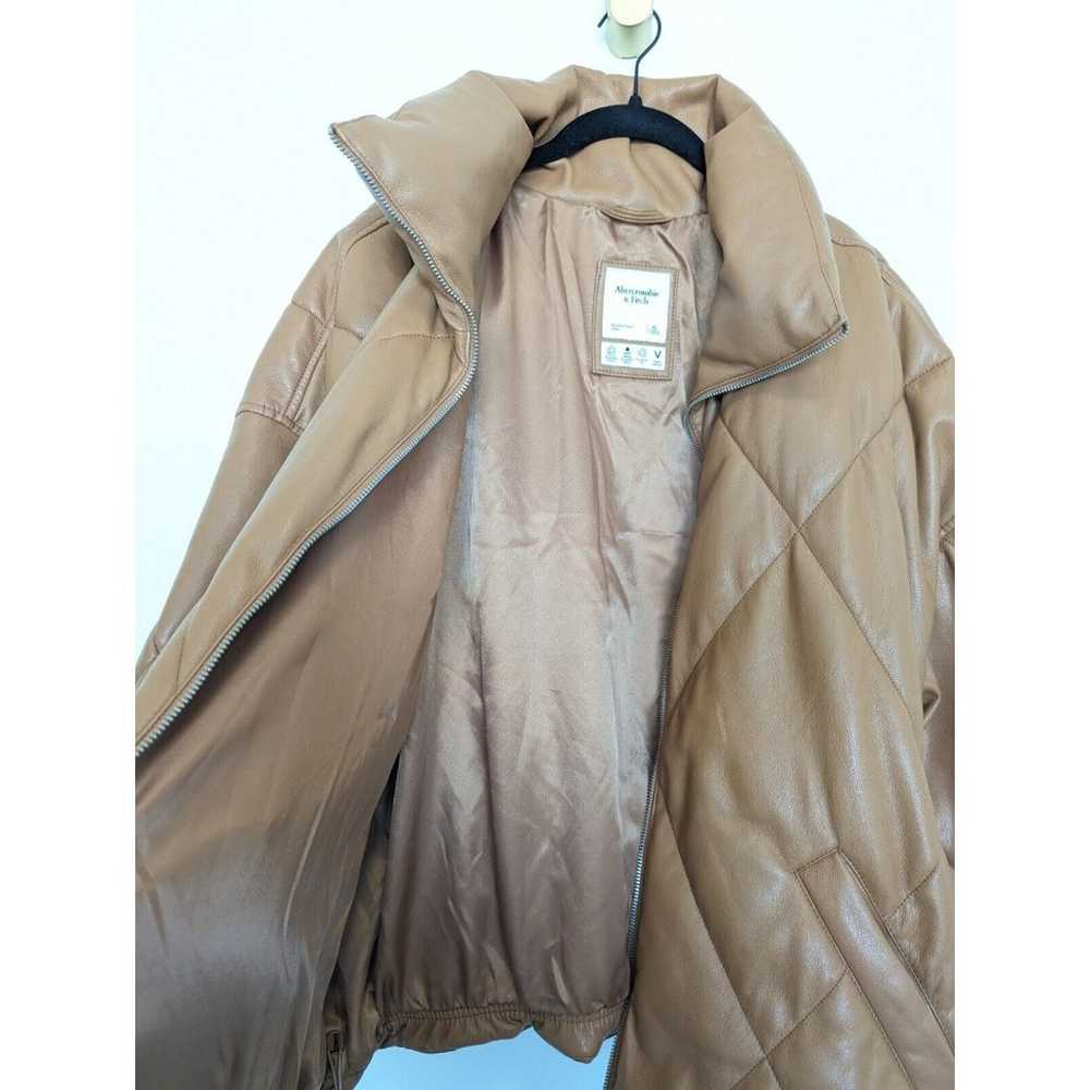 ABERCROMBIE & FITCH Vegan Leather Puffer Jacket W… - image 5