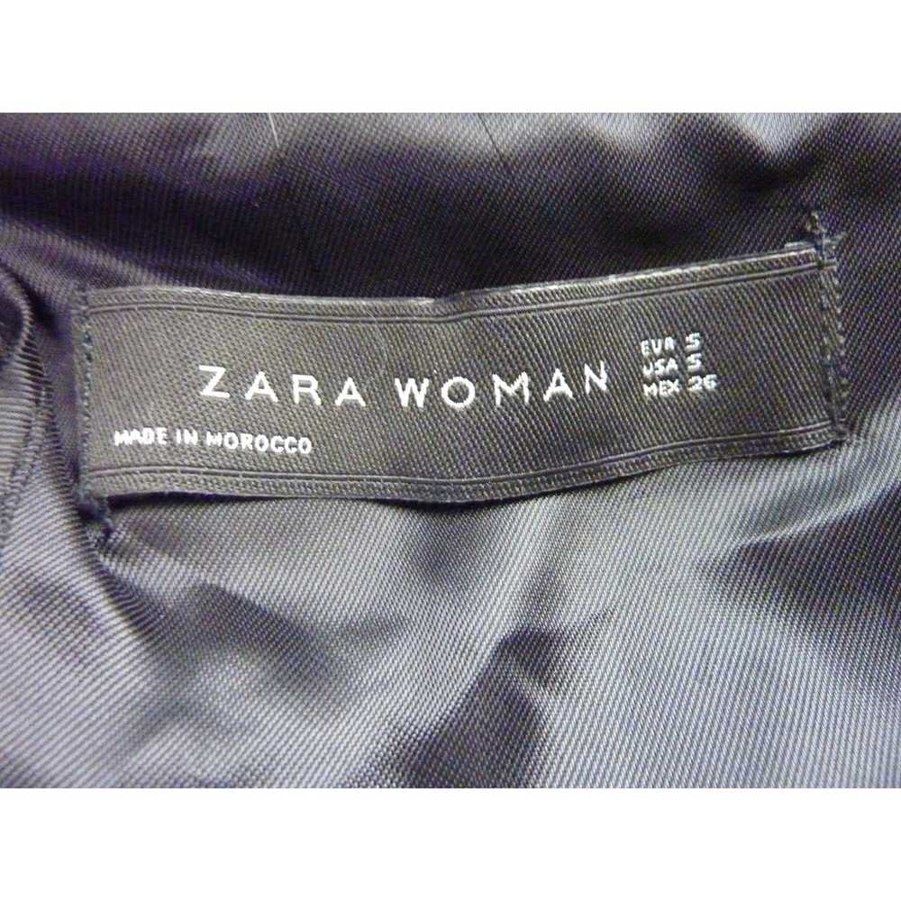 Zara Black Wool Blend Sleeveless Faux Fur Removea… - image 8
