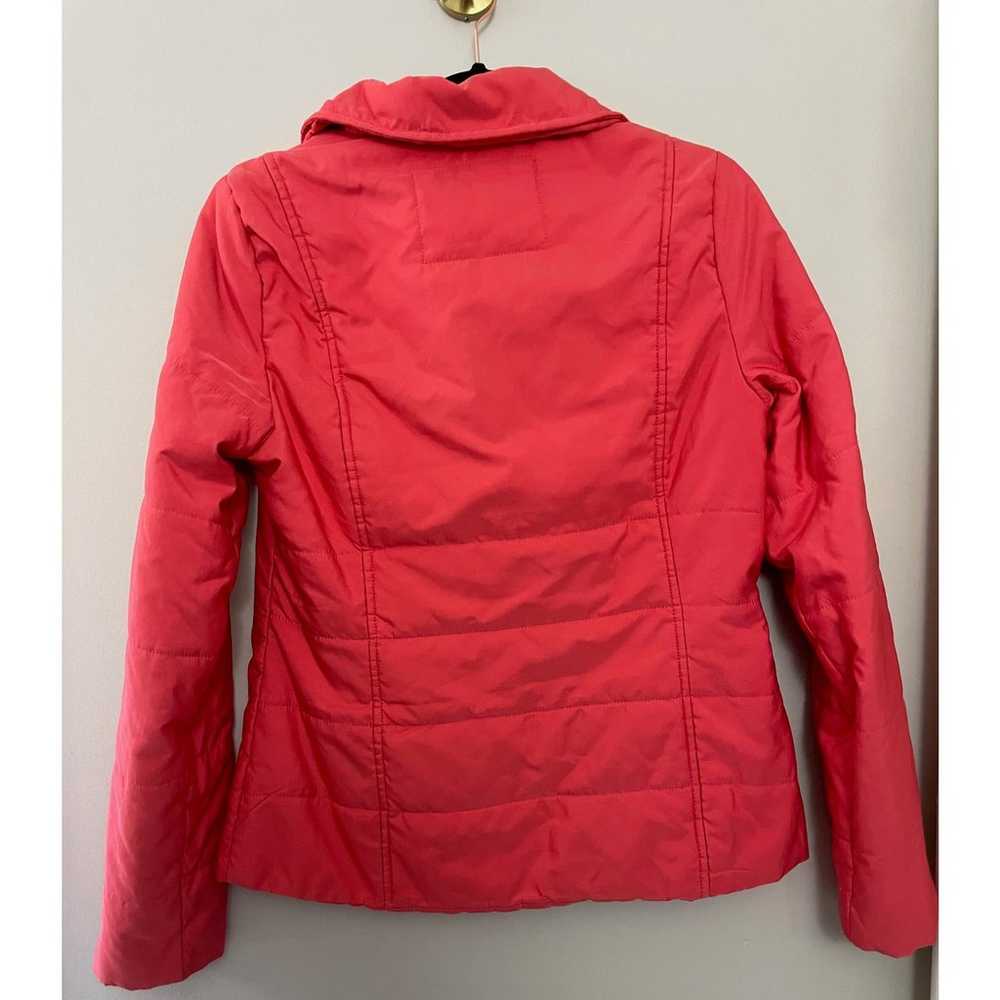 Lilly Pulitzer Coral Puffer Preppy Jacket Size 6 - image 5