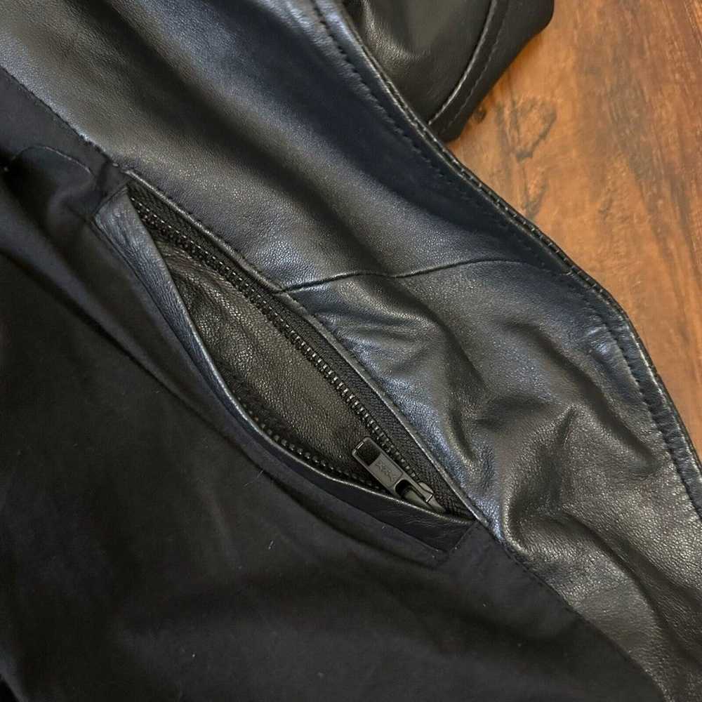MUUBAA Cropped Lamb Leather Biker / Moto Jacket i… - image 7