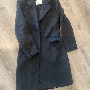 Aritzia Babaton Wool Coat Dark Grey