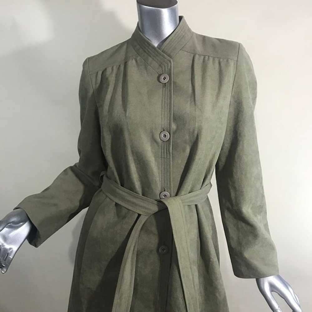 Vintage Women's Small/Medium Faux Suede Trench Co… - image 10