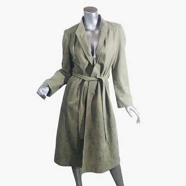 Vintage Women's Small/Medium Faux Suede Trench Co… - image 1