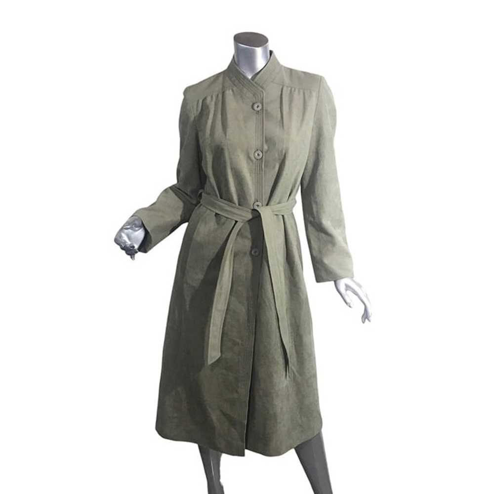 Vintage Women's Small/Medium Faux Suede Trench Co… - image 2