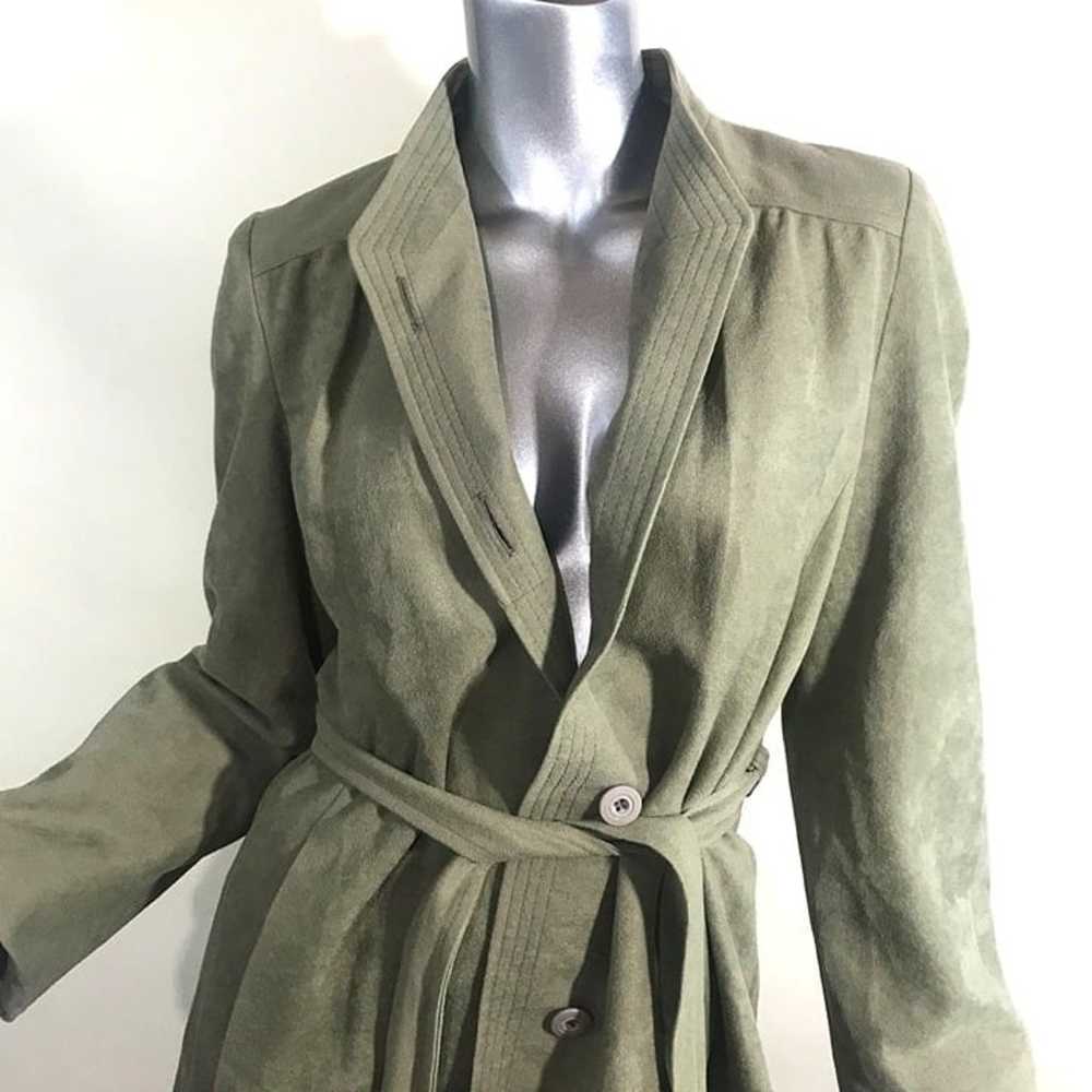 Vintage Women's Small/Medium Faux Suede Trench Co… - image 5