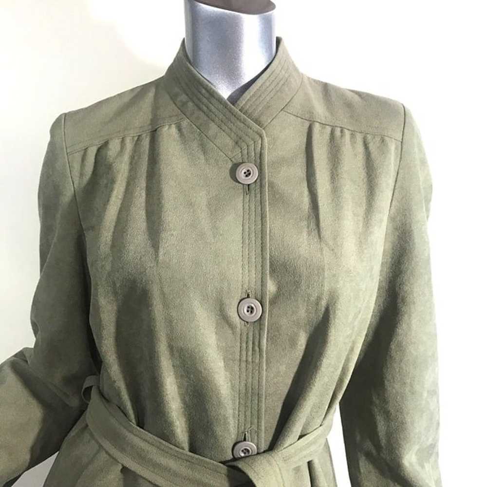 Vintage Women's Small/Medium Faux Suede Trench Co… - image 6