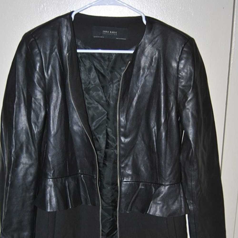 Long Half-Leather Jacket - image 1