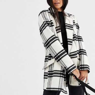 ASOS DESIGN Double Breasted Check Coat