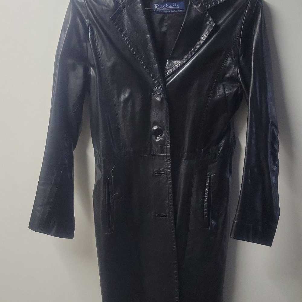 leather trench coat - image 1
