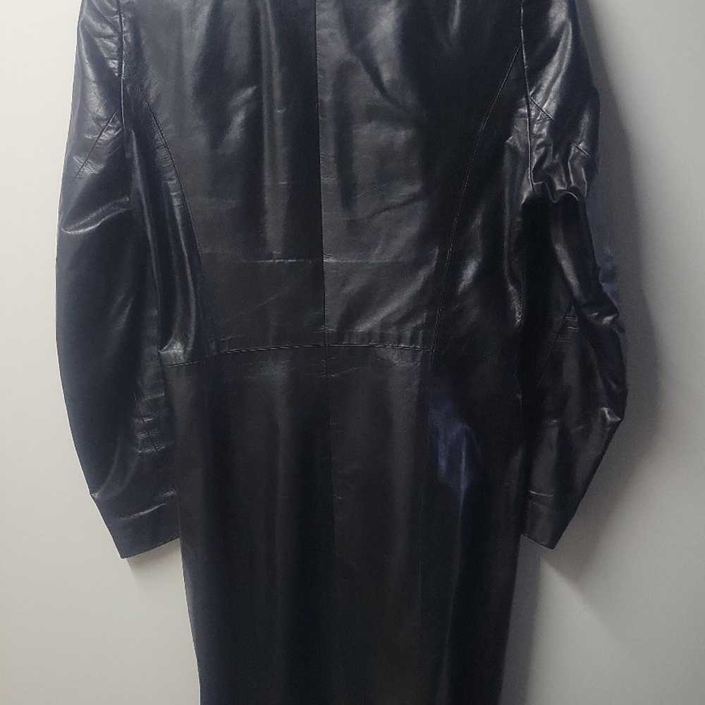 leather trench coat - image 2