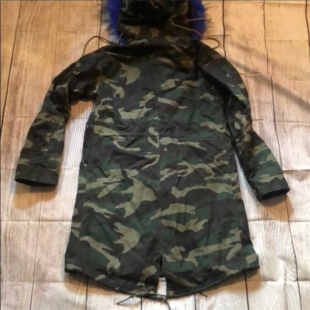 Peri Luxe Camo Anorak with Blue Fur - image 4