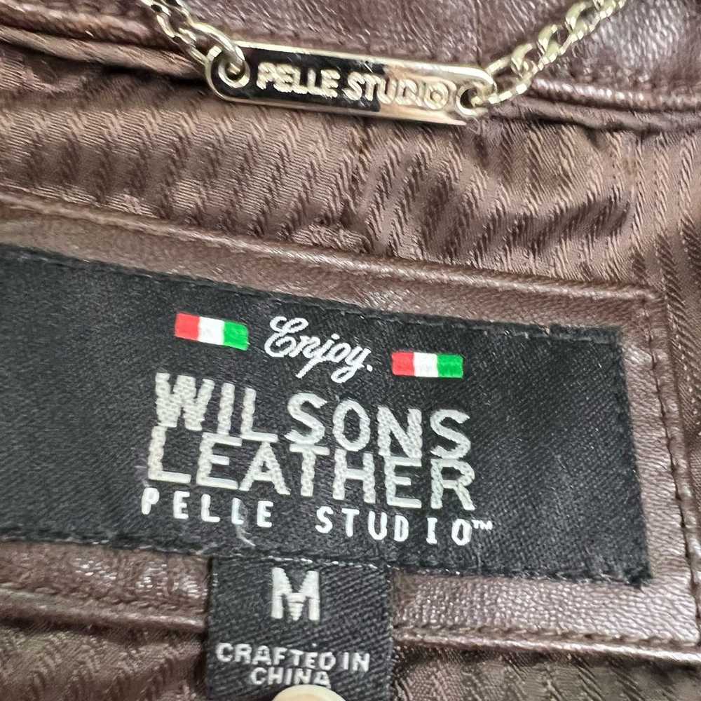 Wilsons Leather Pelle Studios Womens Brown Italia… - image 10